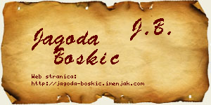 Jagoda Boškić vizit kartica